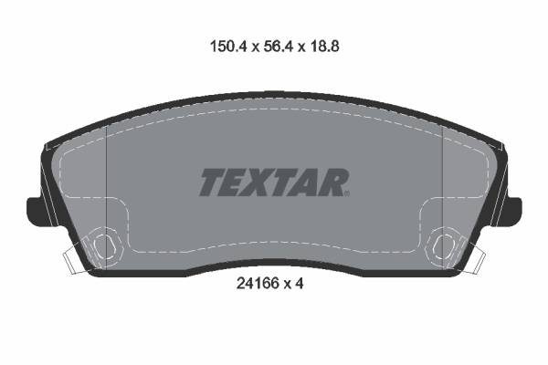 TEXTAR Bremseklodser 2416601 for CHRYSLER LANCIA