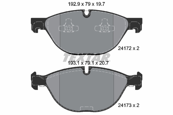 TEXTAR Bremseklodser 2417201 for BMW