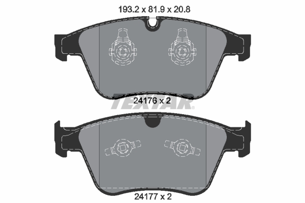 TEXTAR Bremseklodser 2417601 for MERCEDES-BENZ