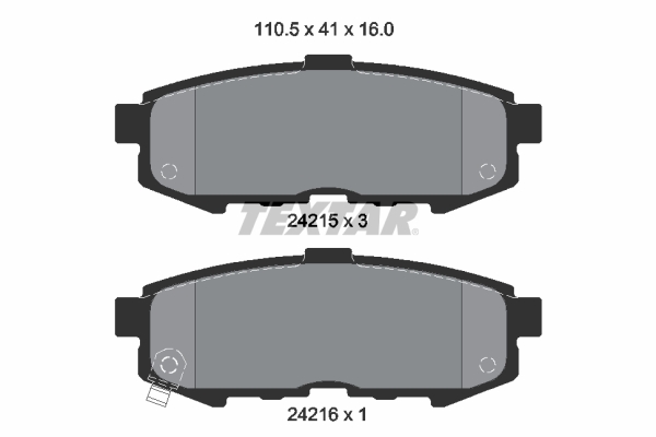 TEXTAR Bremseklodser 2421501 for MITSUBISHI MAZDA