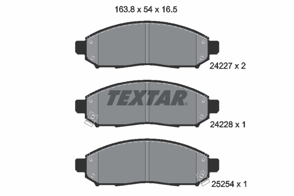 TEXTAR Bremseklodser 2422704 for NISSAN