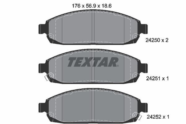 TEXTAR Bremseklodser 2425001 for JEEP