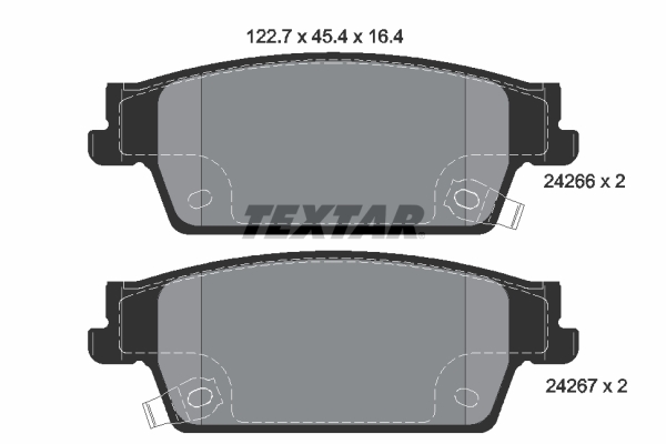 TEXTAR Bremseklodser 2426601 for CADILLAC