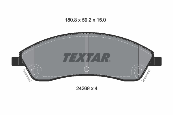 TEXTAR Bremseklodser 2426801 for CADILLAC