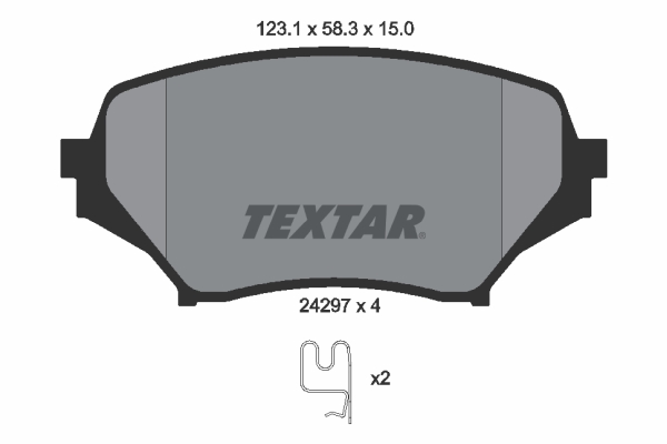 TEXTAR Bremseklodser 2429701 for MAZDA MITSUBISHI