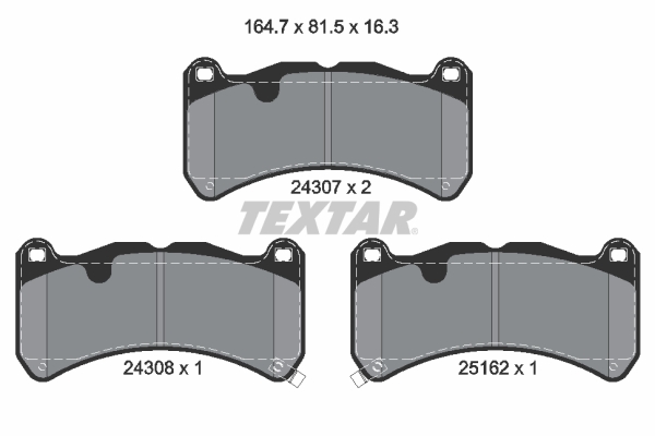TEXTAR Bremseklodser 2430701 for LEXUS