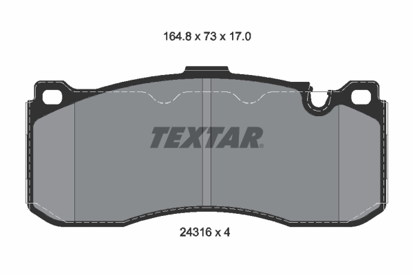 TEXTAR Bremseklodser 2431601 for BMW MINI