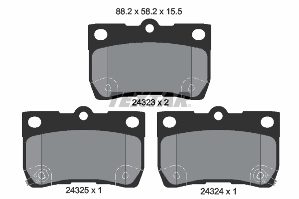 TEXTAR Bremseklodser 2432301 for TOYOTA LEXUS