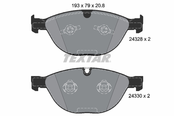 TEXTAR Bremseklodser 2432801 for BMW
