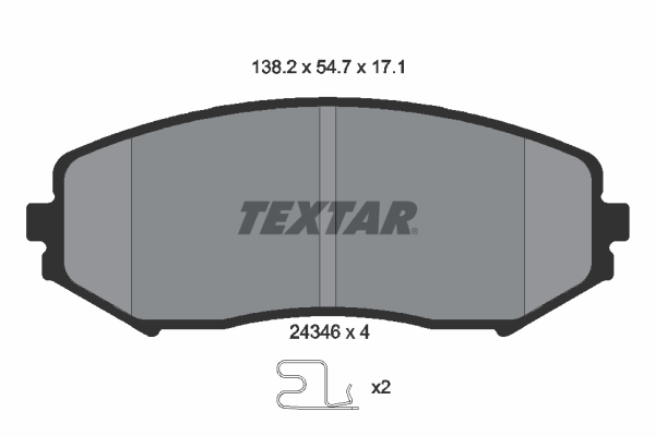 TEXTAR Bremseklodser 2434601 for SUZUKI