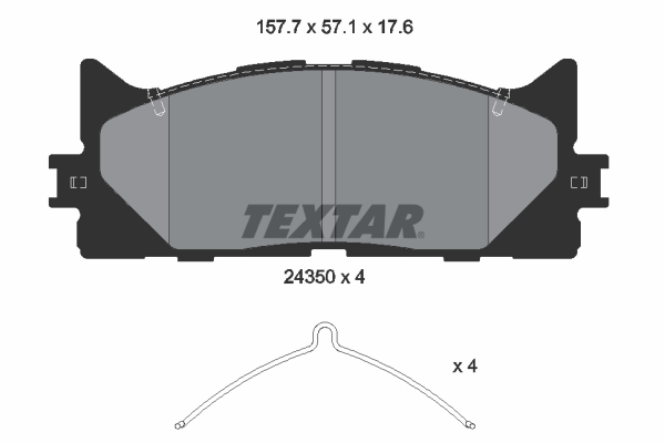 TEXTAR Bremseklodser 2435001 for TOYOTA