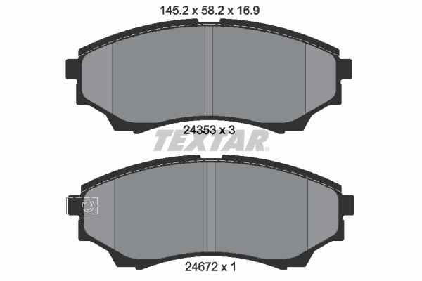 TEXTAR Bremseklodser 2435301 for FORD FORD USA FORD ASIA & OCEANIA MAZDA