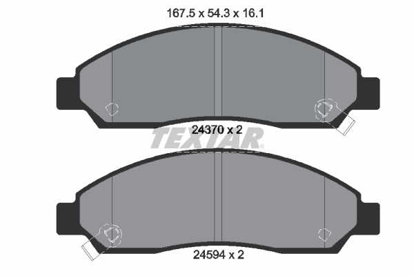 TEXTAR Bremseklodser 2437001 for CHEVROLET ISUZU GREAT WALL
