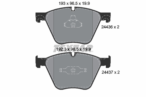 TEXTAR Bremseklodser 2443601 for BMW ROLLS-ROYCE