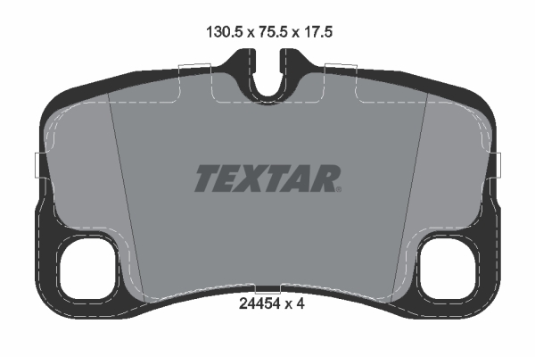 TEXTAR Bremseklodser 2445401 for PORSCHE