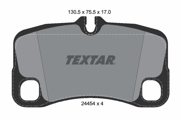 TEXTAR Bremseklodser 2445403 for PORSCHE