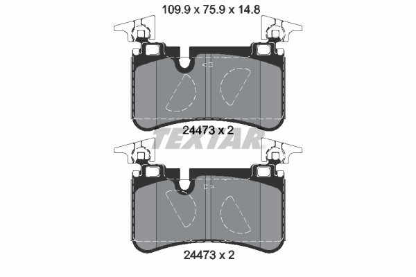 TEXTAR Bremseklodser 2447301 for MERCEDES-BENZ