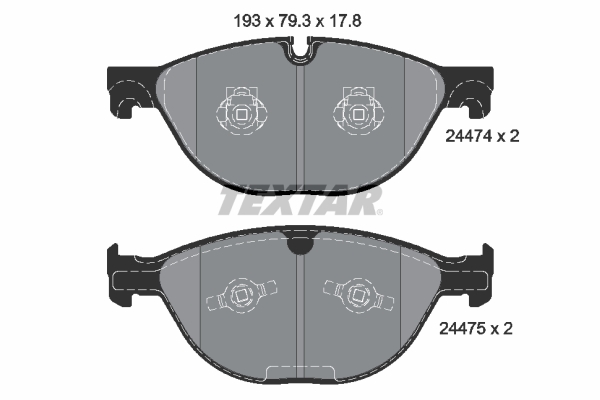 TEXTAR Bremseklodser 2447401 for JAGUAR