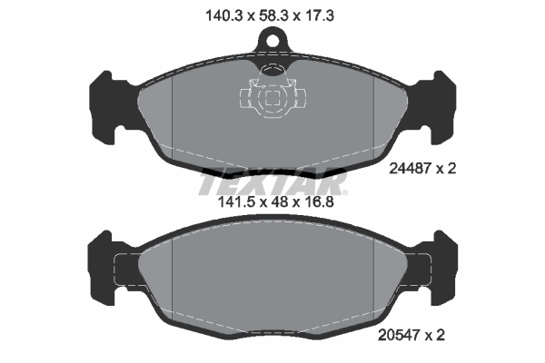 TEXTAR Bremseklodser 2448701 for JAGUAR