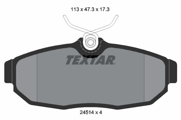 TEXTAR Bremseklodser 2451401 for FORD FORD USA