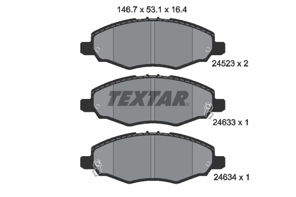 TEXTAR Bremseklodser 2452301 for TOYOTA