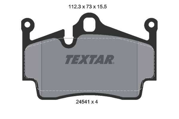 TEXTAR Bremseklodser 2454101 for PORSCHE