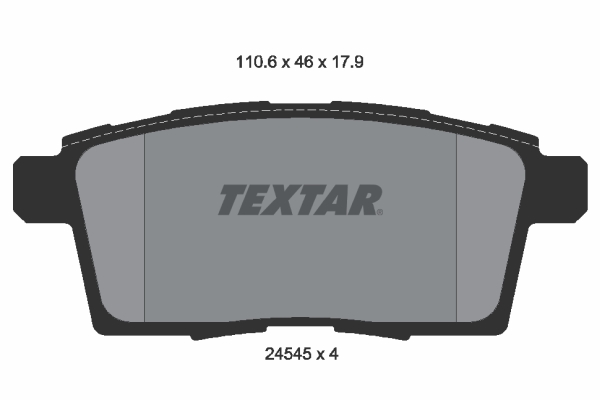 TEXTAR Bremseklodser 2454501 for MAZDA FORD MITSUBISHI LINCOLN