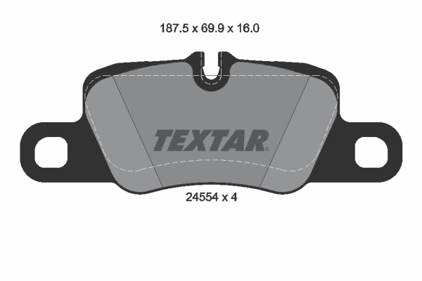 TEXTAR Bremseklodser 2455402 for PORSCHE