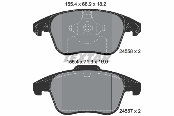 TEXTAR Bremseklodser 2455801 for CITROËN PEUGEOT OPEL