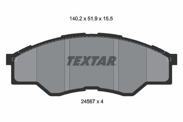TEXTAR Bremseklodser 2456701 for TOYOTA