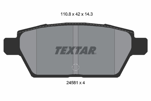 TEXTAR Bremseklodser 2458102 for FORD FORD USA LINCOLN MAZDA (FAW) BESTURN (FAW) MERCURY MAZDA