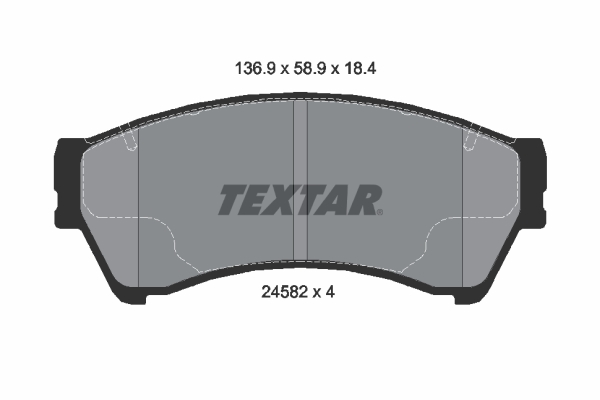 TEXTAR Bremseklodser 2458201 for FORD MAZDA LINCOLN