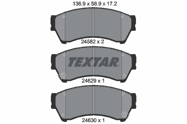 TEXTAR Bremseklodser 2458202 for MERCURY MITSUBISHI MAZDA FORD USA