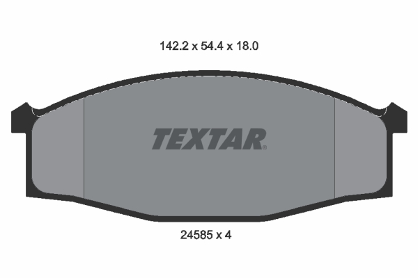 TEXTAR Bremseklodser 2458501 for ISUZU NISSAN