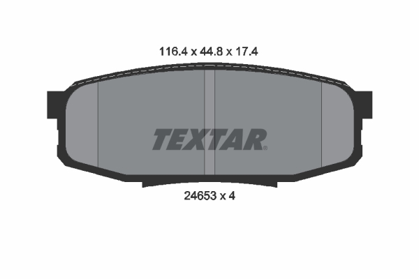 TEXTAR Bremseklodser 2465301 for TOYOTA LEXUS TOYOTA (FAW)