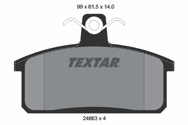 TEXTAR Bremseklodser 2466301 for IVECO SANTANA SUZUKI