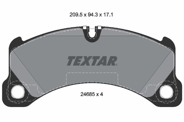 TEXTAR Bremseklodser 2468501 for PORSCHE