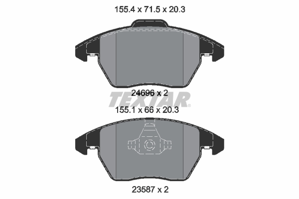 TEXTAR Bremseklodser 2469601 for SEAT