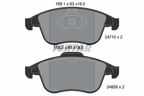 TEXTAR Bremseklodser 2471001 for RENAULT SAMSUNG