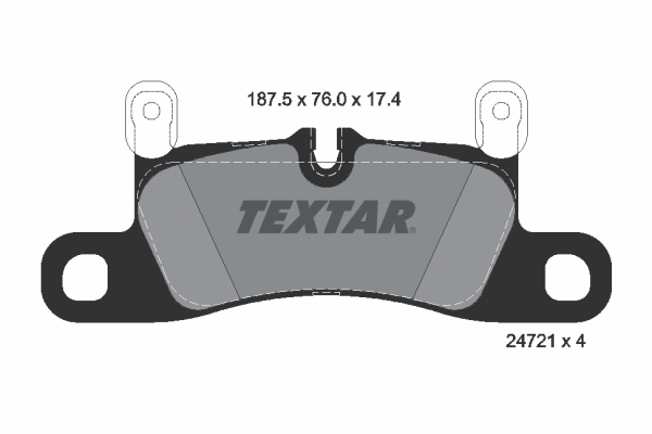 TEXTAR Bremseklodser 2472102 for VW PORSCHE