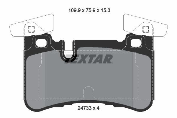 TEXTAR Bremseklodser 2473301 for MERCEDES-BENZ