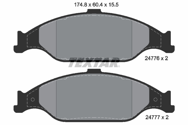 TEXTAR Bremseklodser 2477601 for FORD