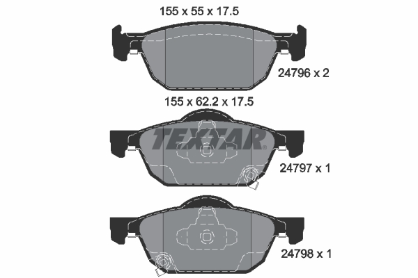 TEXTAR Bremseklodser 2479601 for HONDA