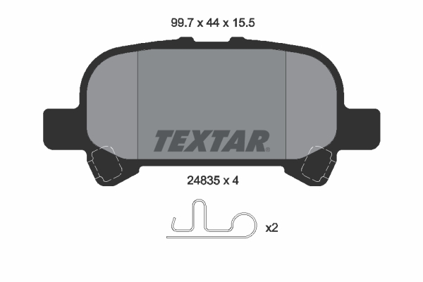 TEXTAR Bremseklodser 2483501 for TOYOTA