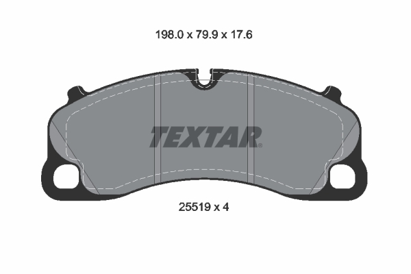 TEXTAR Bremseklodser 2551901 for PORSCHE