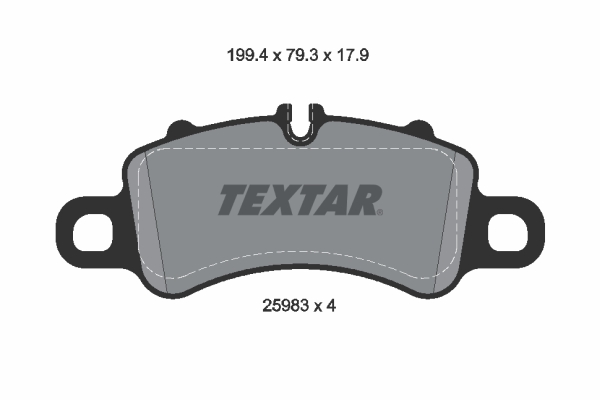 TEXTAR Bremseklodser 2598303 for PORSCHE