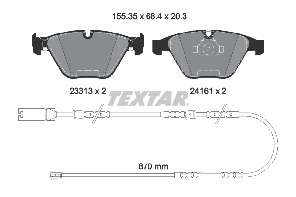TEXTAR Bremseklodser 2331307 for BMW