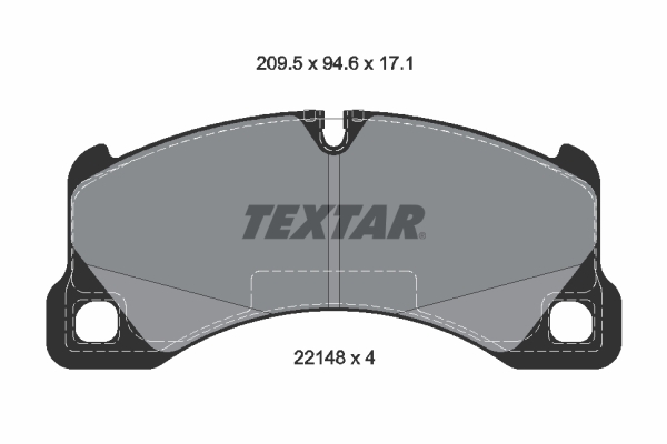 TEXTAR Bremseklodser 2214801 for PORSCHE