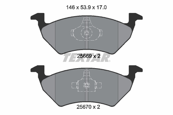 TEXTAR Bremseklodser 2566901 for VW