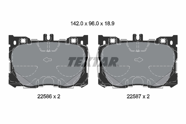 TEXTAR Bremseklodser 2258601 for MERCEDES-BENZ